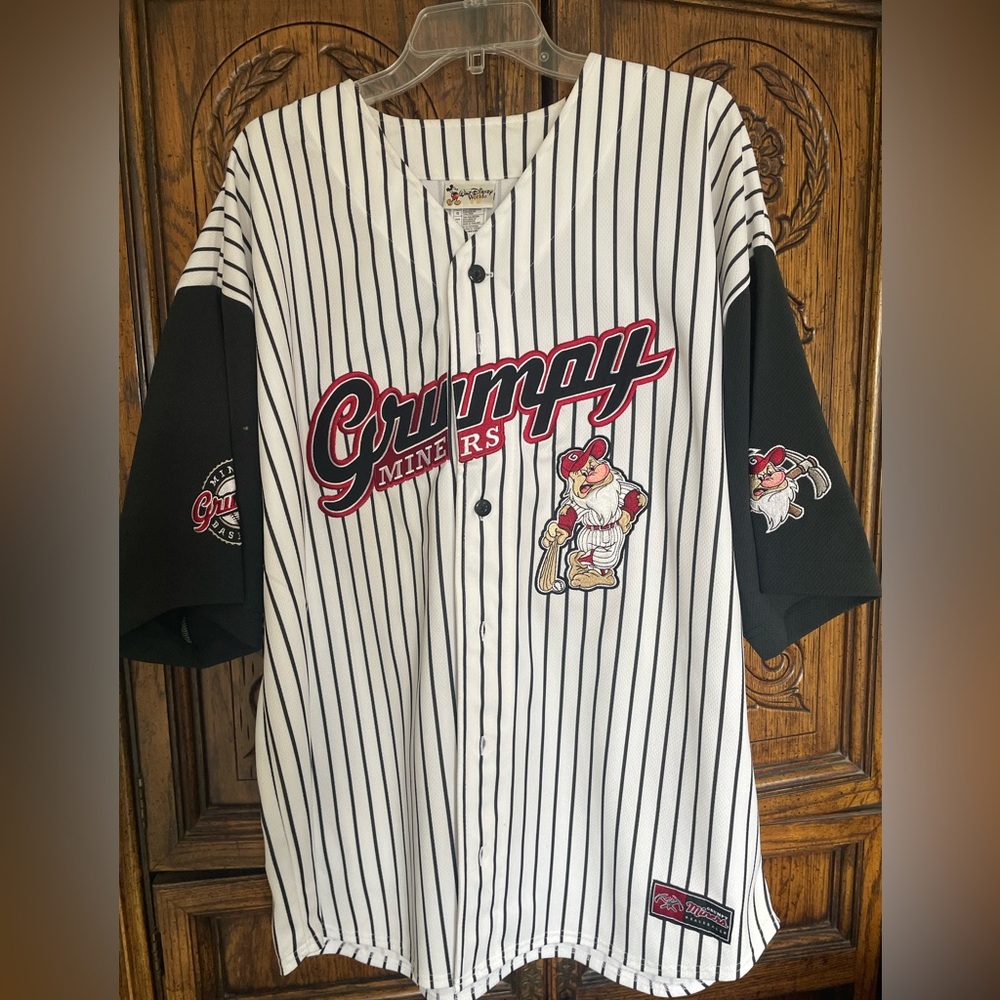 Disney Black and White Grumpy Miners Jersey